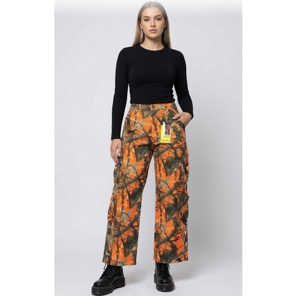 Women's Relaxed Fit All Day Baggy Wide Cargo Pants NWT 22W